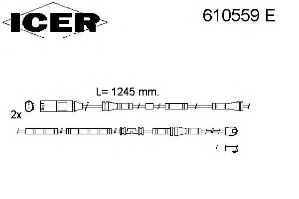 Сигнализатор, износ тормозных колодок ICER 610559 E