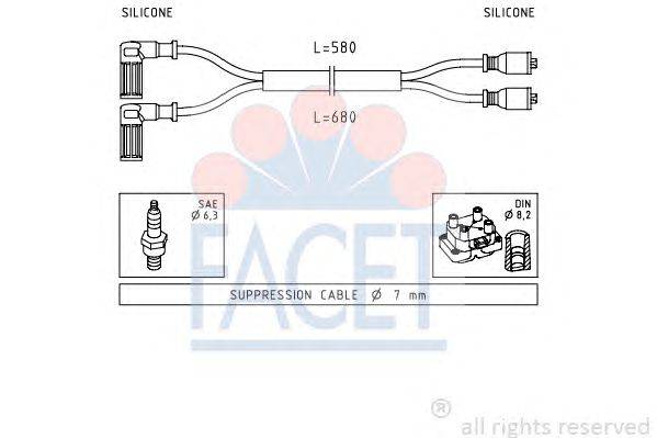 Комплект проводов зажигания FACET 48351