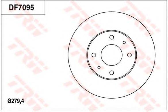 Тормозной диск TRW DF7095