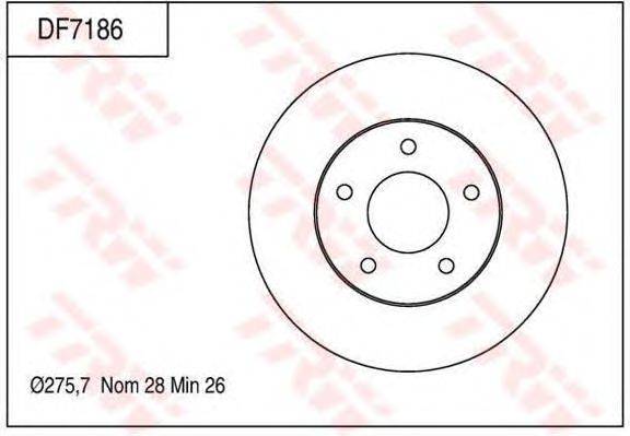 Тормозной диск TRW DF7186