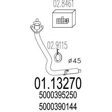 Труба выхлопного газа MTS 01.13270