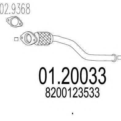 Труба выхлопного газа MTS 01.20033