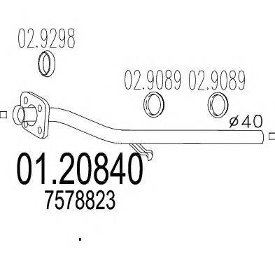 Труба выхлопного газа MTS 01.20840