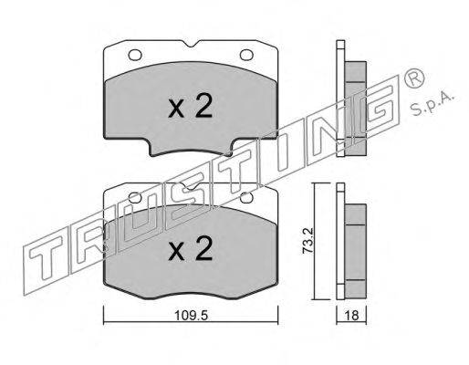Комплект тормозных колодок, дисковый тормоз DEX 29400