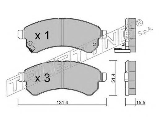 Комплект тормозных колодок, дисковый тормоз DEX 29460