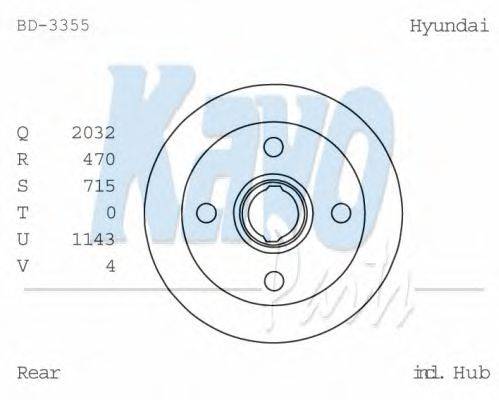 Тормозной барабан KAVO PARTS BD-3355