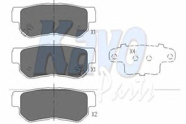 Комплект тормозных колодок, дисковый тормоз KAVO PARTS KBP-3035