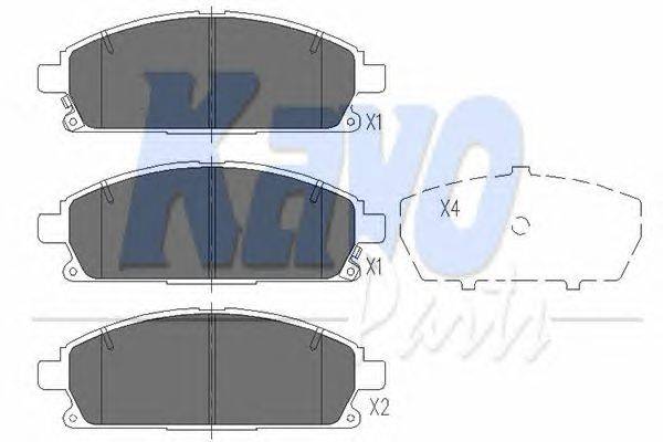 Комплект тормозных колодок, дисковый тормоз KAVO PARTS KBP-6515