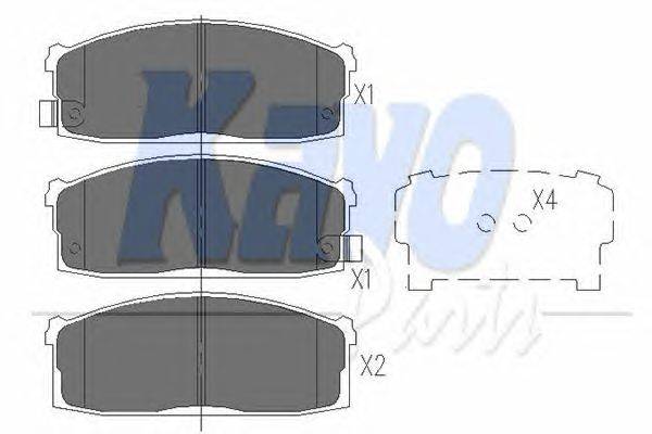 Комплект тормозных колодок, дисковый тормоз KAVO PARTS KBP-6525
