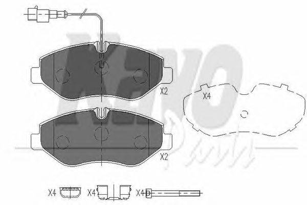 Комплект тормозных колодок, дисковый тормоз KAVO PARTS KBP-6584