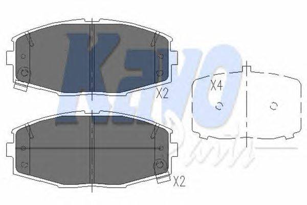Комплект тормозных колодок, дисковый тормоз KAVO PARTS KBP9034