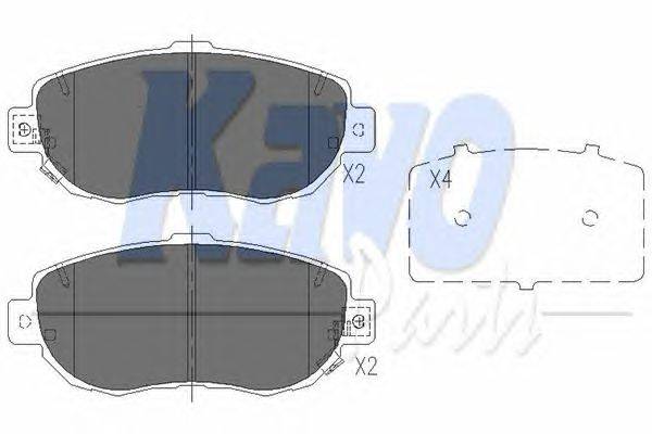 Комплект тормозных колодок, дисковый тормоз KAVO PARTS KBP9044