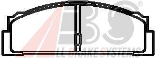 Комплект тормозных колодок, дисковый тормоз A.B.S. 36001
