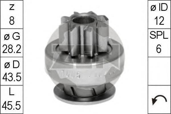 Привод с механизмом свободного хода, стартер ERA 1605