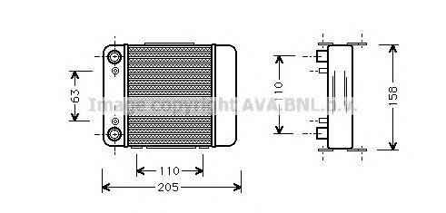 масляный радиатор, двигательное масло AVA QUALITY COOLING AI3147