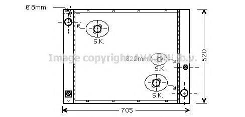 Радиатор, охлаждение двигателя AVA QUALITY COOLING AU2183