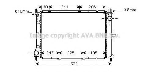 Радиатор, охлаждение двигателя AVA QUALITY COOLING DN2249