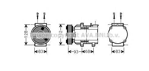 Компрессор, кондиционер AVA QUALITY COOLING FDK435