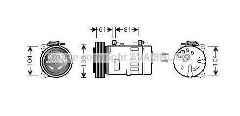 Компрессор, кондиционер AVA QUALITY COOLING LCK005