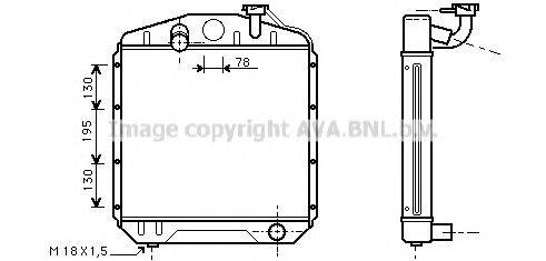 Радиатор, охлаждение двигателя AVA QUALITY COOLING ME2153