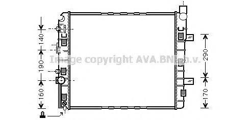 Радиатор, охлаждение двигателя AVA QUALITY COOLING MS2319