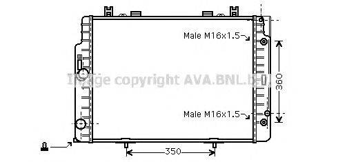 Радиатор, охлаждение двигателя AVA QUALITY COOLING MSA2132