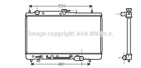 Радиатор, охлаждение двигателя AVA QUALITY COOLING MZ2069