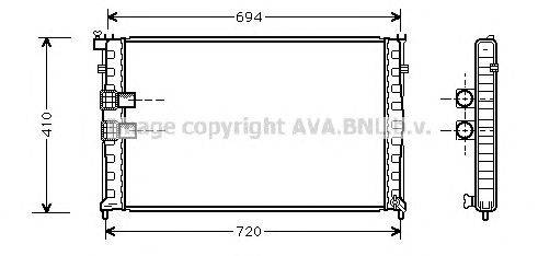 Радиатор, охлаждение двигателя AVA QUALITY COOLING PE2176