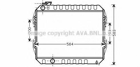 Радиатор, охлаждение двигателя AVA QUALITY COOLING TO2374