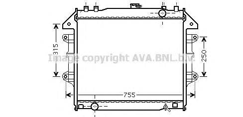 Радиатор, охлаждение двигателя AVA QUALITY COOLING TO2430