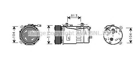 Компрессор, кондиционер AVA QUALITY COOLING VWAK046