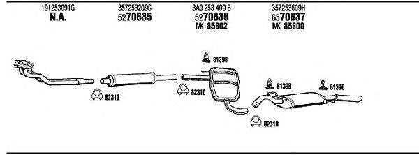 Система выпуска ОГ WALKER VW80308