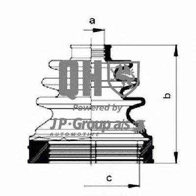 Комплект пылника, приводной вал JP GROUP QJB1022