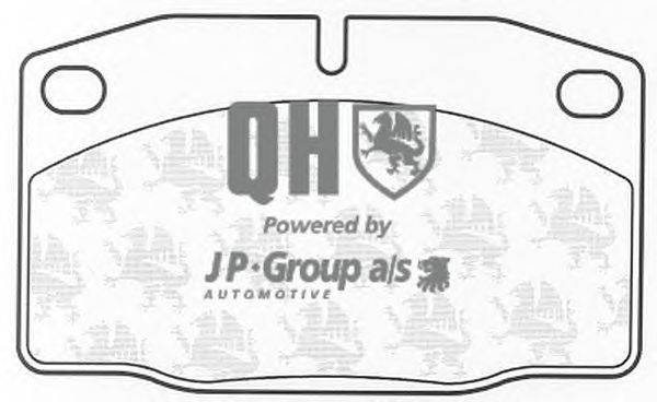 Комплект тормозных колодок, дисковый тормоз JP GROUP BP141