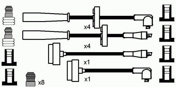 Комплект проводов зажигания EUROCABLE 7003