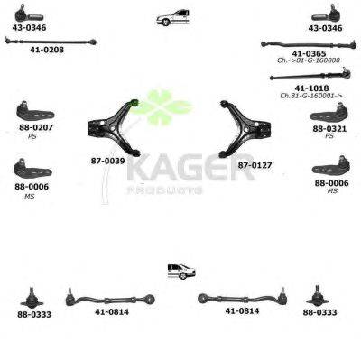 Подвеска колеса KAGER 800152