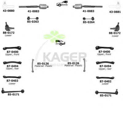 Подвеска колеса KAGER 800173