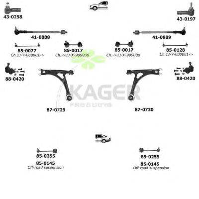 Подвеска колеса KAGER 800201