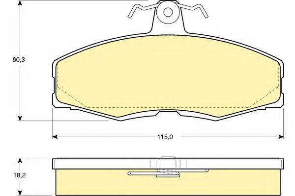 Комплект тормозных колодок, дисковый тормоз SKODA 115430200