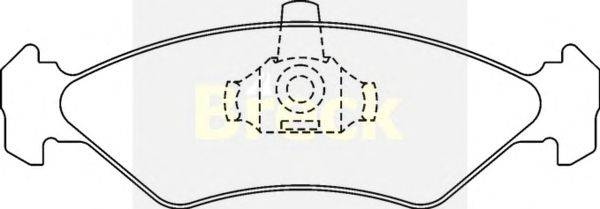 Комплект тормозных колодок, дисковый тормоз BRECK 23102