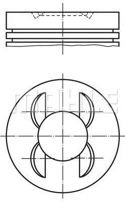 Поршень MAHLE ORIGINAL 0011301