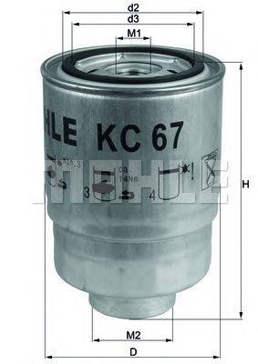 Топливный фильтр MAHLE ORIGINAL KC 67