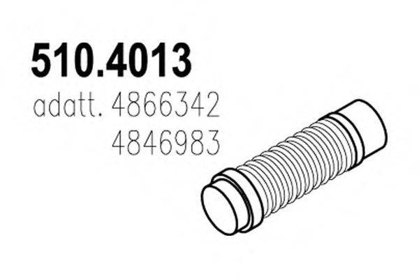 Гофрированная труба, выхлопная система ASSO 510.4013