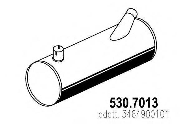 Средний / конечный глушитель ОГ ASSO 530.7013