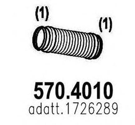 Гофрированная труба, выхлопная система ASSO 570.4010