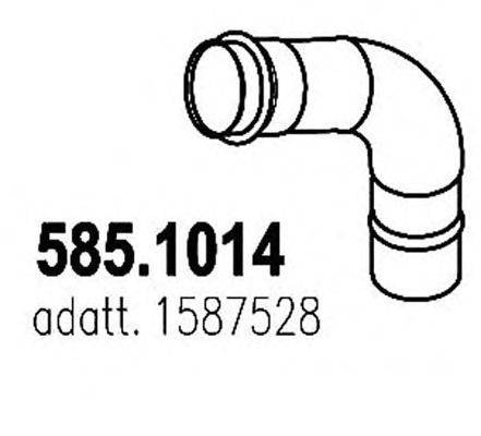 Труба выхлопного газа ASSO 585.1014