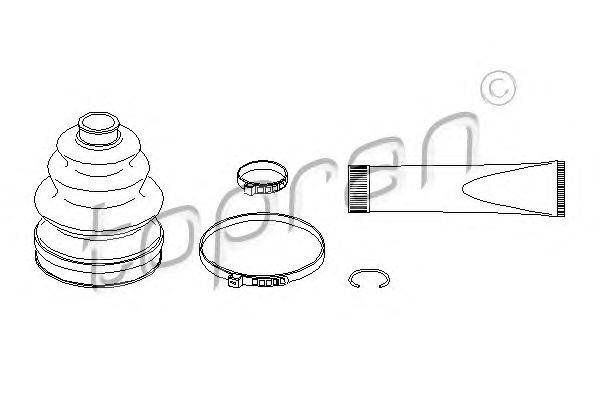 Комплект пылника, приводной вал TOPRAN 110 972