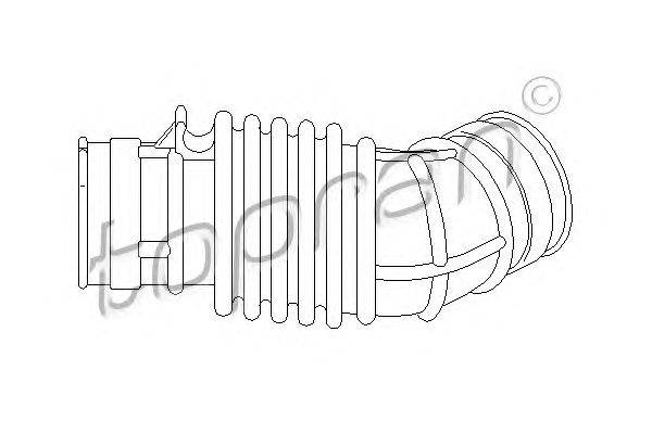 Рукав воздухозаборника, воздушный фильтр TOPRAN 207 307