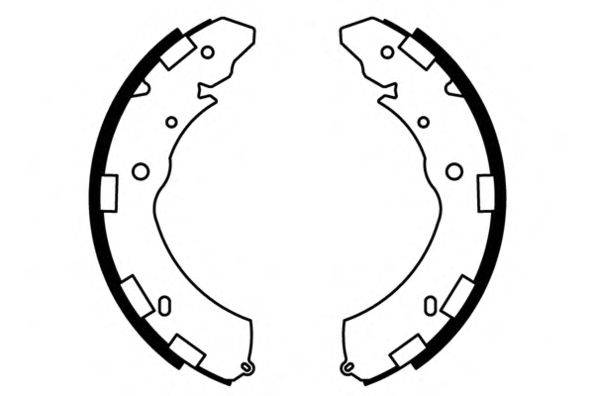 Комплект тормозных колодок; Комплект тормозных колодок, стояночная тормозная система E.T.F. 09-0679
