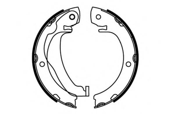 Комплект тормозных колодок; Комплект тормозных колодок, стояночная тормозная система E.T.F. 09-0711